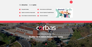 Aperçu du menu des démarches en ligne de la ville de Corbas